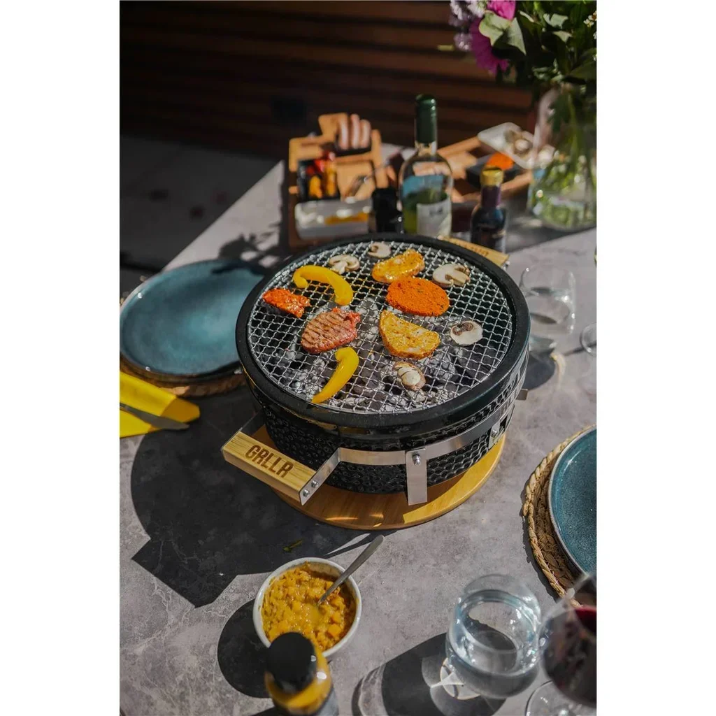 Gril de table japonais Shichirin noir Tokyo - Barbecue compact céramique 45 cm