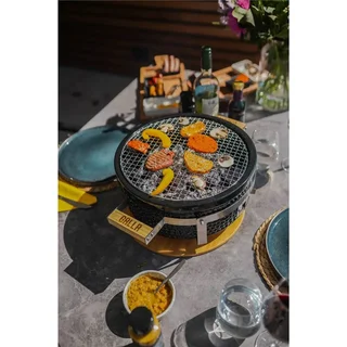 Gril de table japonais Shichirin noir Tokyo - Barbecue compact céramique 45 cm