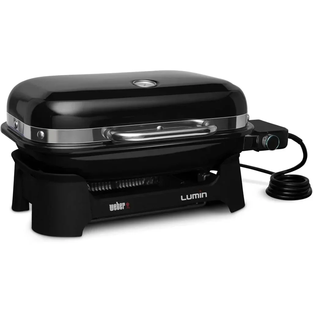 Weber Lumin Compact Grill Eléctrico Barbacoa de Mesa 315°C 5 Modos de Cocción Potente