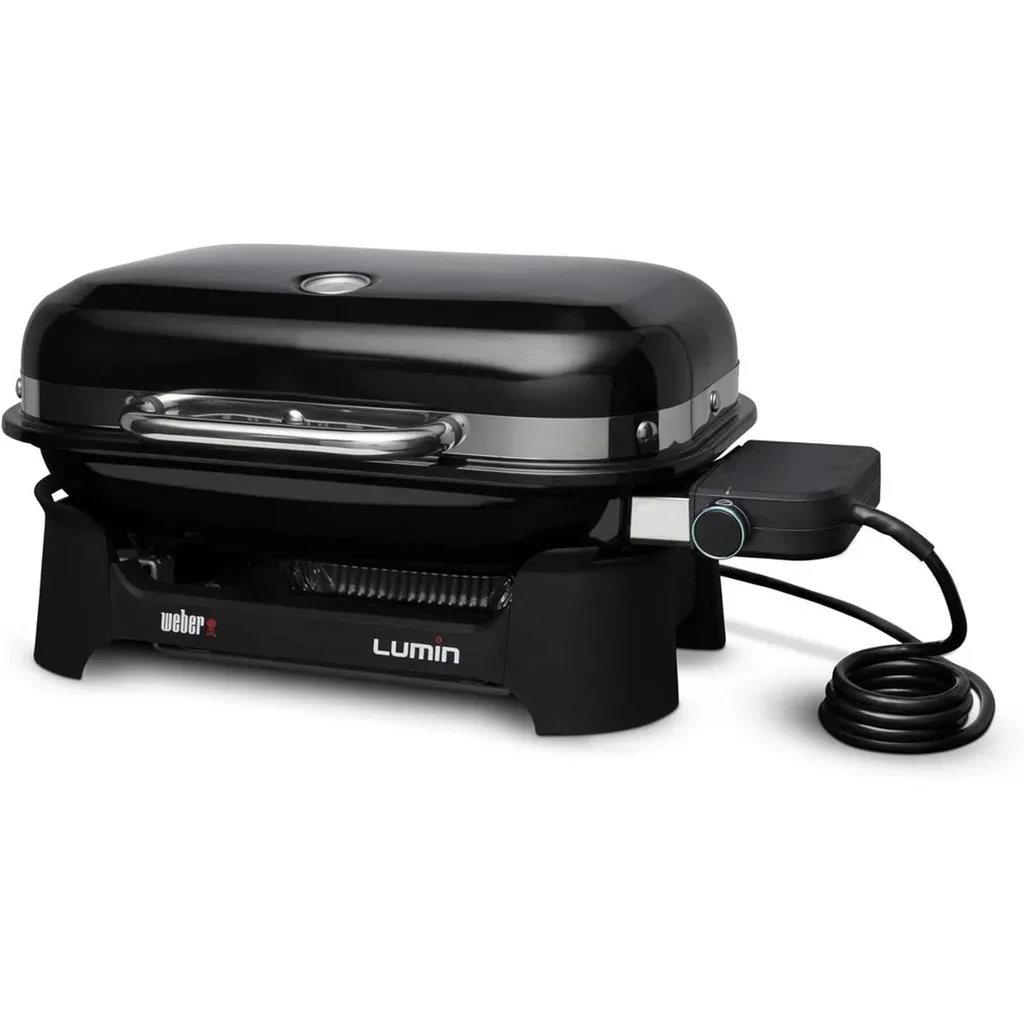 Weber Lumin Compact Grill Eléctrico Barbacoa de Mesa 315°C 5 Modos de Cocción Potente