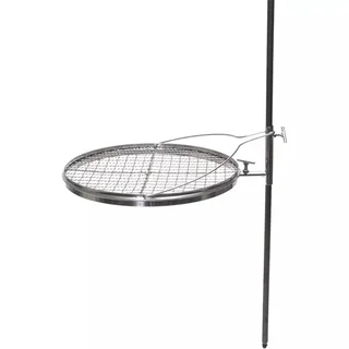 Parrilla barbacoa portátil camping acero inoxidable 44cm plegable