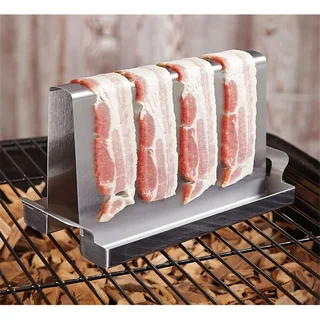 Rejilla de acero inoxidable para cocinar bacon con bandeja recogegrasas
