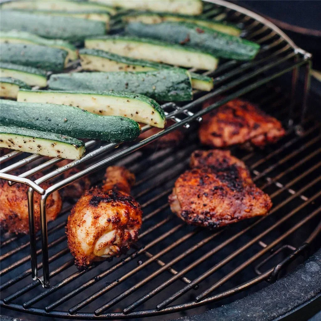 Parrilla de cocción extensible acero inoxidable Kamados Big Joe 50-65cm