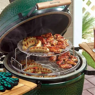 Rejilla de cocción multinivel de acero inoxidable para Big Green Egg Large - Capacidad doble