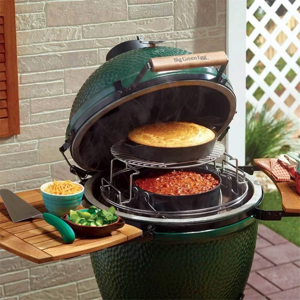 Rejilla de cocción multinivel de acero inoxidable para Big Green Egg Large - Capacidad doble