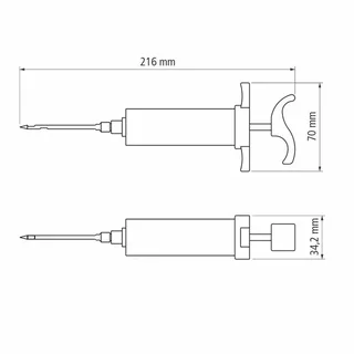 Inyector de Marinada Churrasco 30ml Tramontina Acero Inoxidable Jeringa para Carnes BBQ Inyector de Sabor Cocina