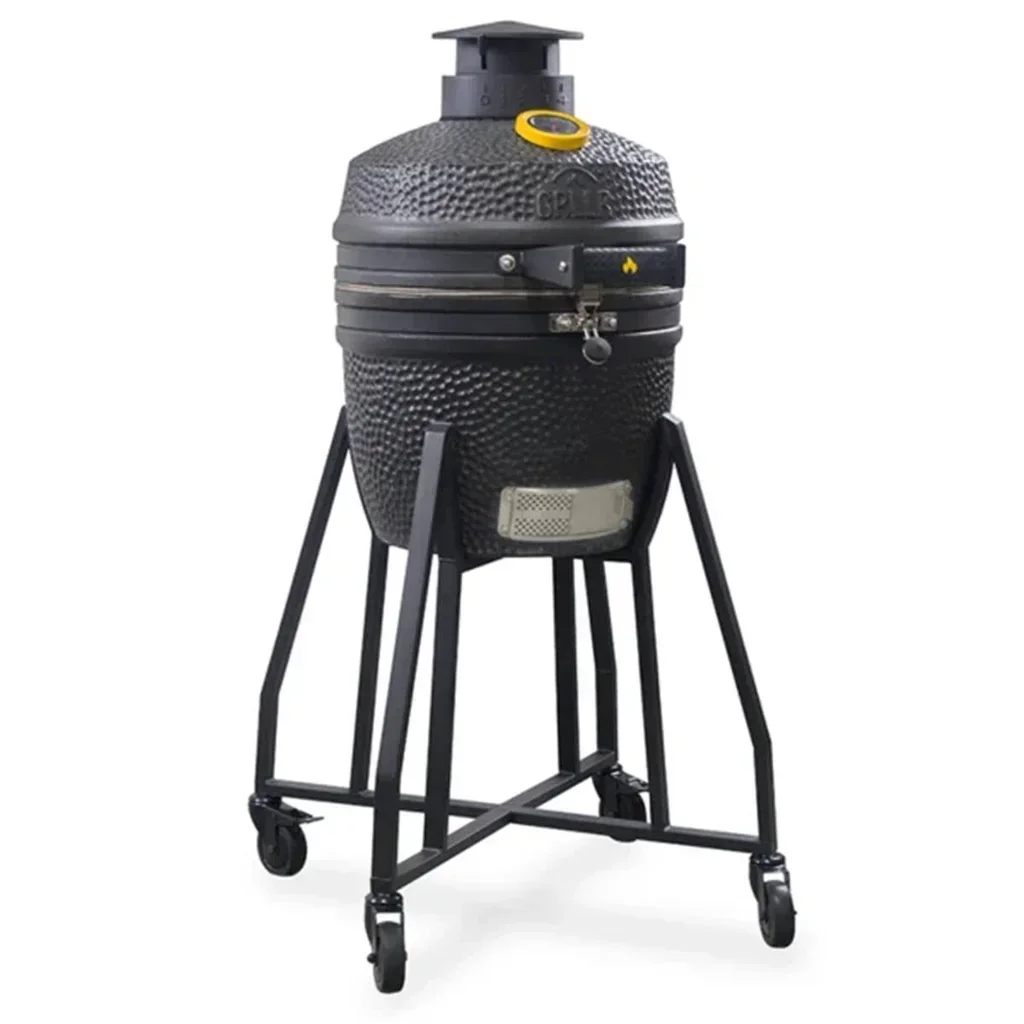 Barbacoa kamado cerámica compacta 16 pulgadas negro mate Grllr Ember