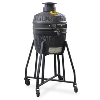 Barbacoa kamado cerámica compacta 16 pulgadas negro mate Grllr Ember