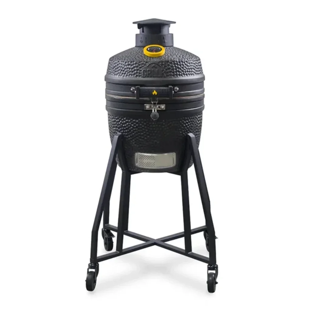 Barbacoa kamado cerámica compacta 16 pulgadas negro mate Grllr Ember