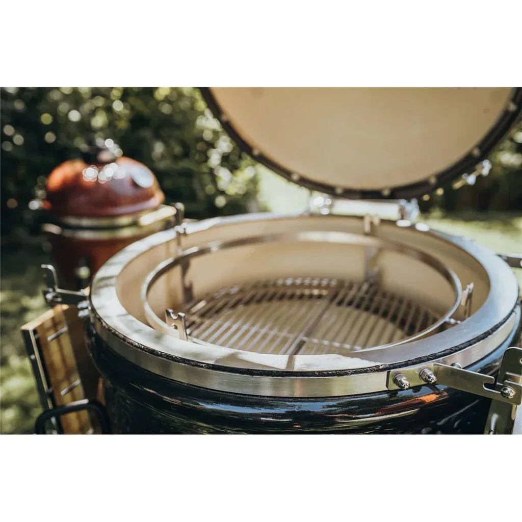 Kamado Monolith CLASSIC ProSerie 2.0 Noir avec Chariot - Barbecue céramique 44 cm 10 personnes