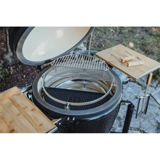 Barbacoa de cerámica Monolith ONE 55 negra con carro y Smart Grid System