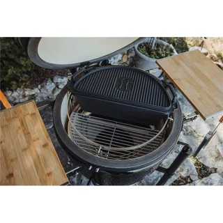 Barbacoa de cerámica Monolith ONE 55 negra con carro y Smart Grid System