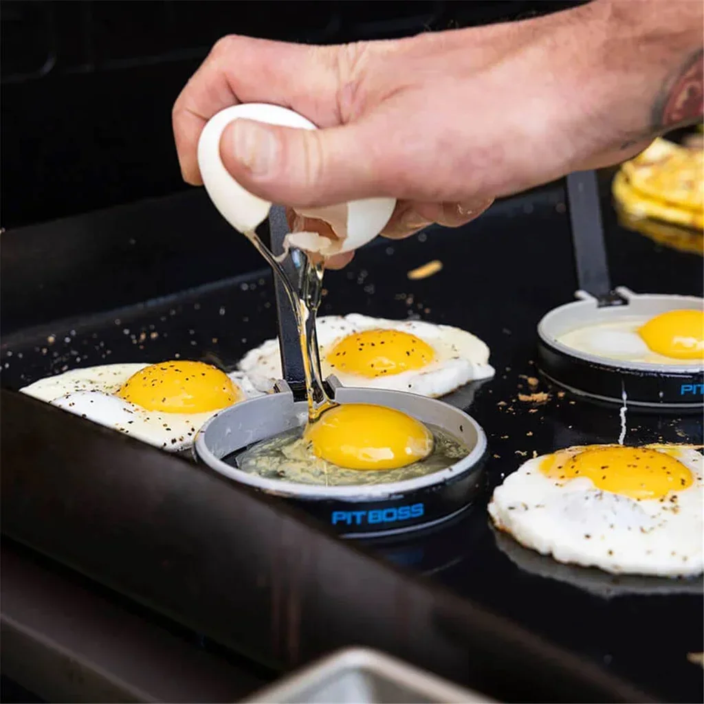 Kit pancake colazione piastra Pit Boss stampi spatola distributore