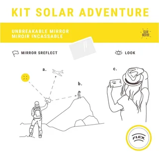 Kit Supervivencia Encendedor Solar Espejo Señalización Outdoor ADVENTURE KIT®