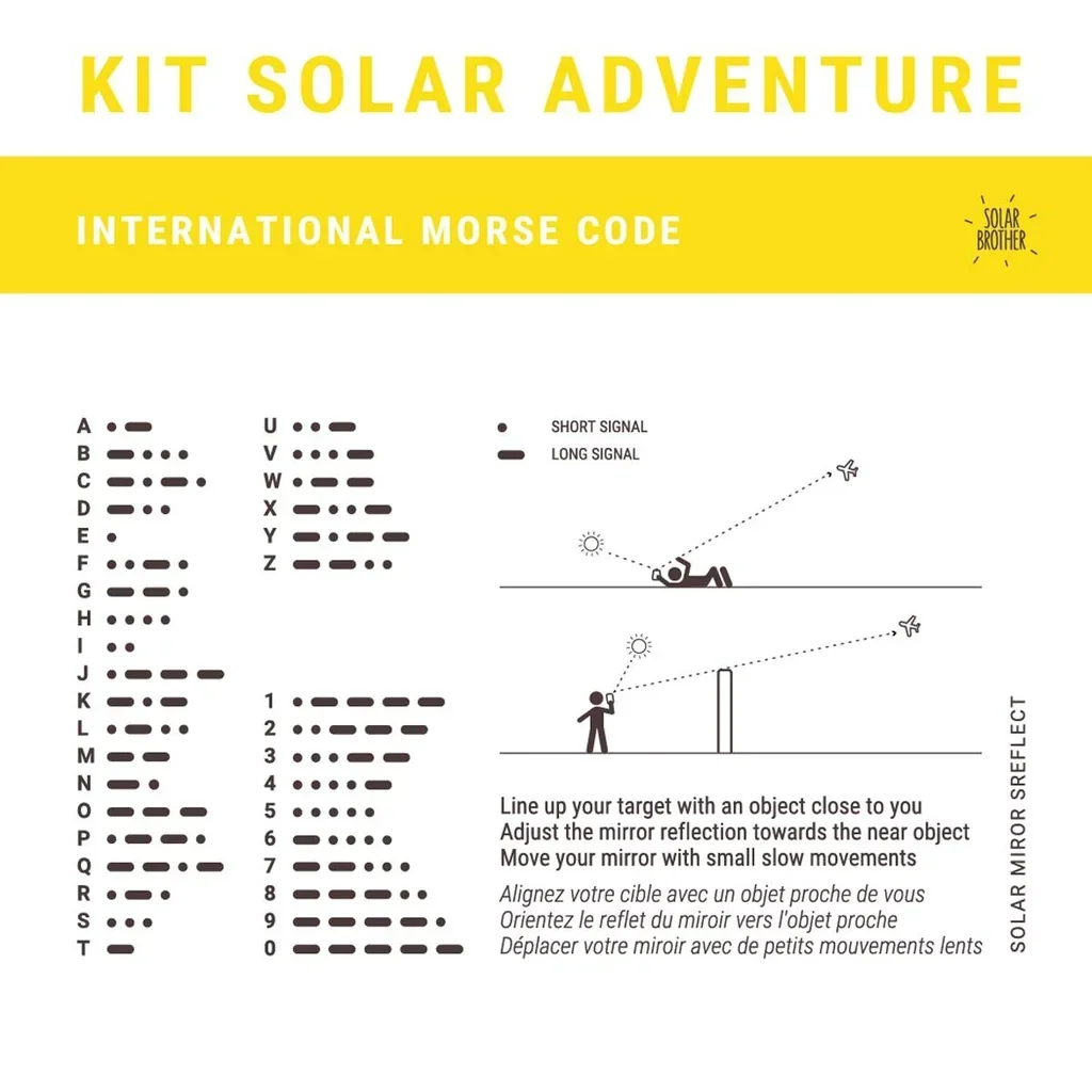 Kit Supervivencia Encendedor Solar Espejo Señalización Outdoor ADVENTURE KIT®