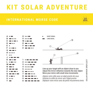 Kit Supervivencia Encendedor Solar Espejo Señalización Outdoor ADVENTURE KIT®
