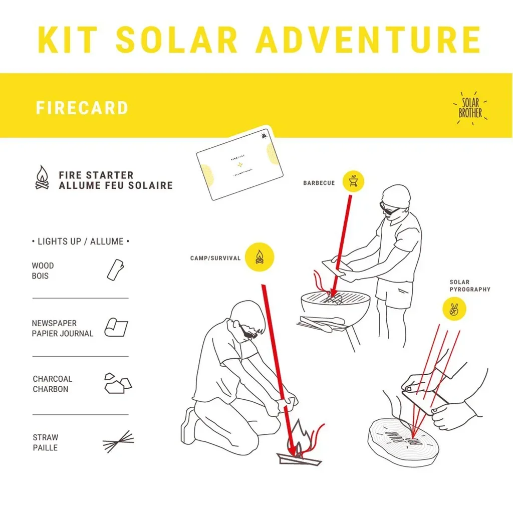 Kit Supervivencia Encendedor Solar Espejo Señalización Outdoor ADVENTURE KIT®
