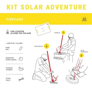 Kit Supervivencia Encendedor Solar Espejo Señalización Outdoor ADVENTURE KIT®