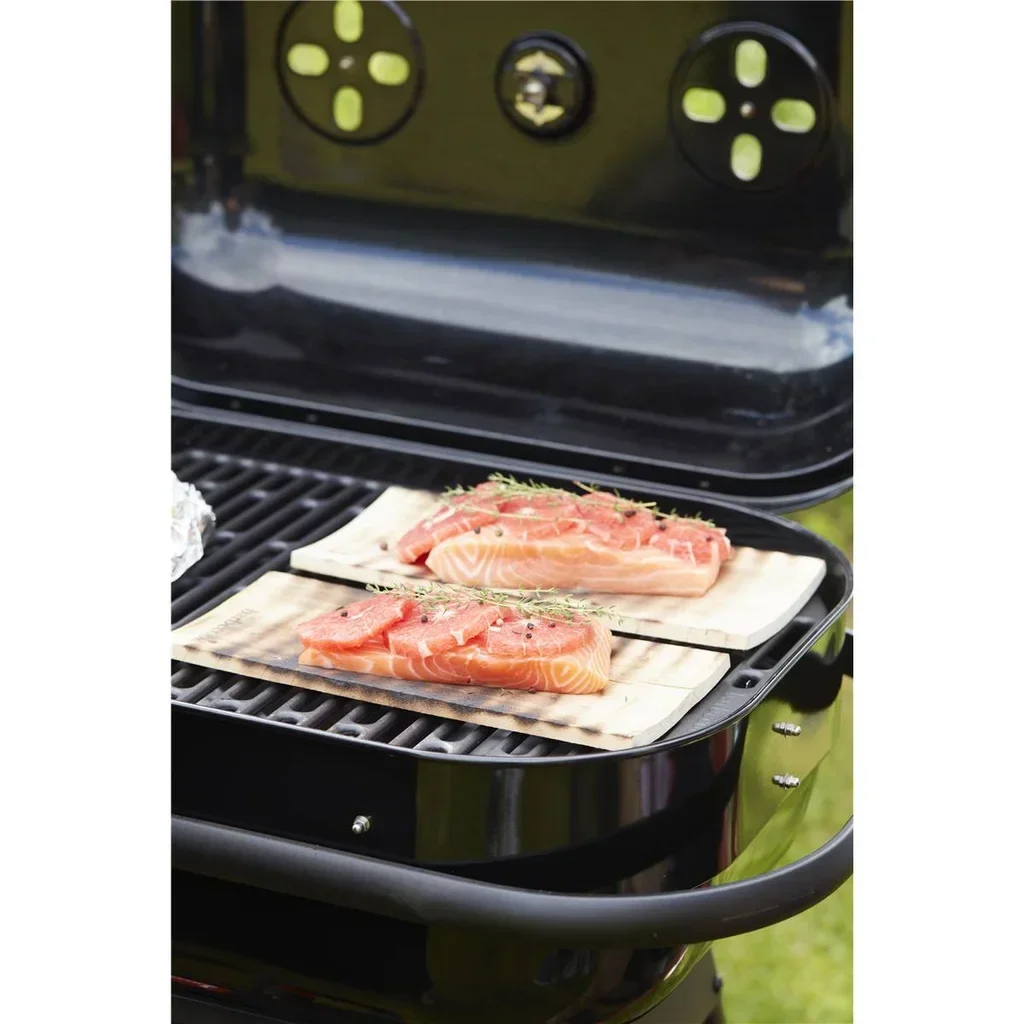 Lotto 2 tavole affumicatura legno ontano massello 30x14cm barbecue pesce carne