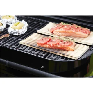 Lotto 2 tavole affumicatura legno ontano massello 30x14cm barbecue pesce carne