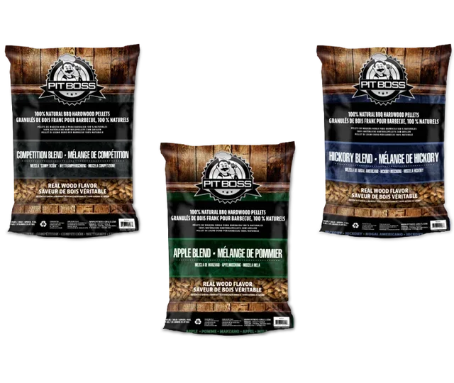 Lote 3 sacos pellets Pit Boss 9kg - Mezcla Manzano Nogal Competición BBQ