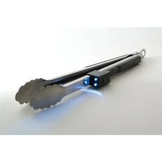 Pinzas cocina LED Steven Raichlen 51cm acero inoxidable barbacoa noche