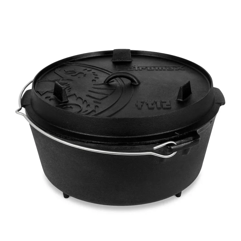 Olla de hierro fundido Petromax FT12 10,8 L para cocina tradicional a fuego u horno