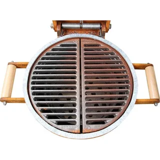 Mini Kamado Goldens Little Brother Barbacoa Hierro Fundido Natural Compacto 36 cm USA