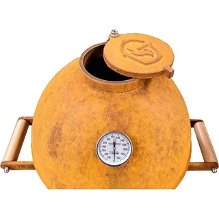 Mini Kamado Goldens Little Brother Barbacoa Hierro Fundido Natural Compacto 36 cm USA