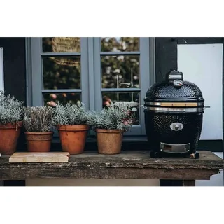 Monolith JUNIOR Pro 2.0 Negro - Barbacoa Kamado con Carro Serie 2