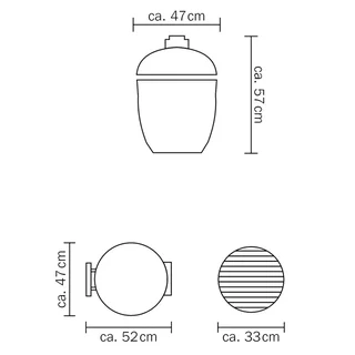 Monolith JUNIOR Pro 2.0 Negro - Barbacoa Kamado con Carro Serie 2