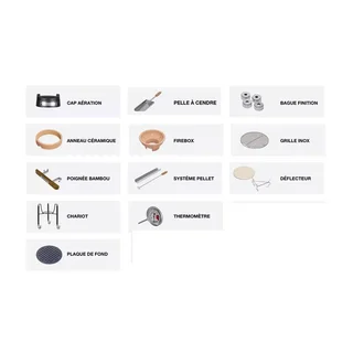 Monolith JUNIOR Pro 2.0 Negro - Barbacoa Kamado con Carro Serie 2