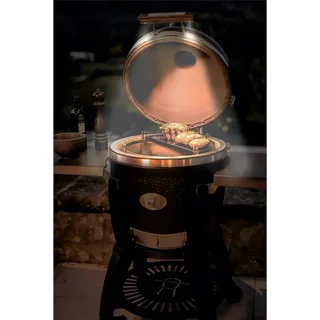 Monolith Kamado AVANTGARDE CLASSIC Freestanding - Premium Matte Black Ceramic BBQ Grill 44 cm for 10 People