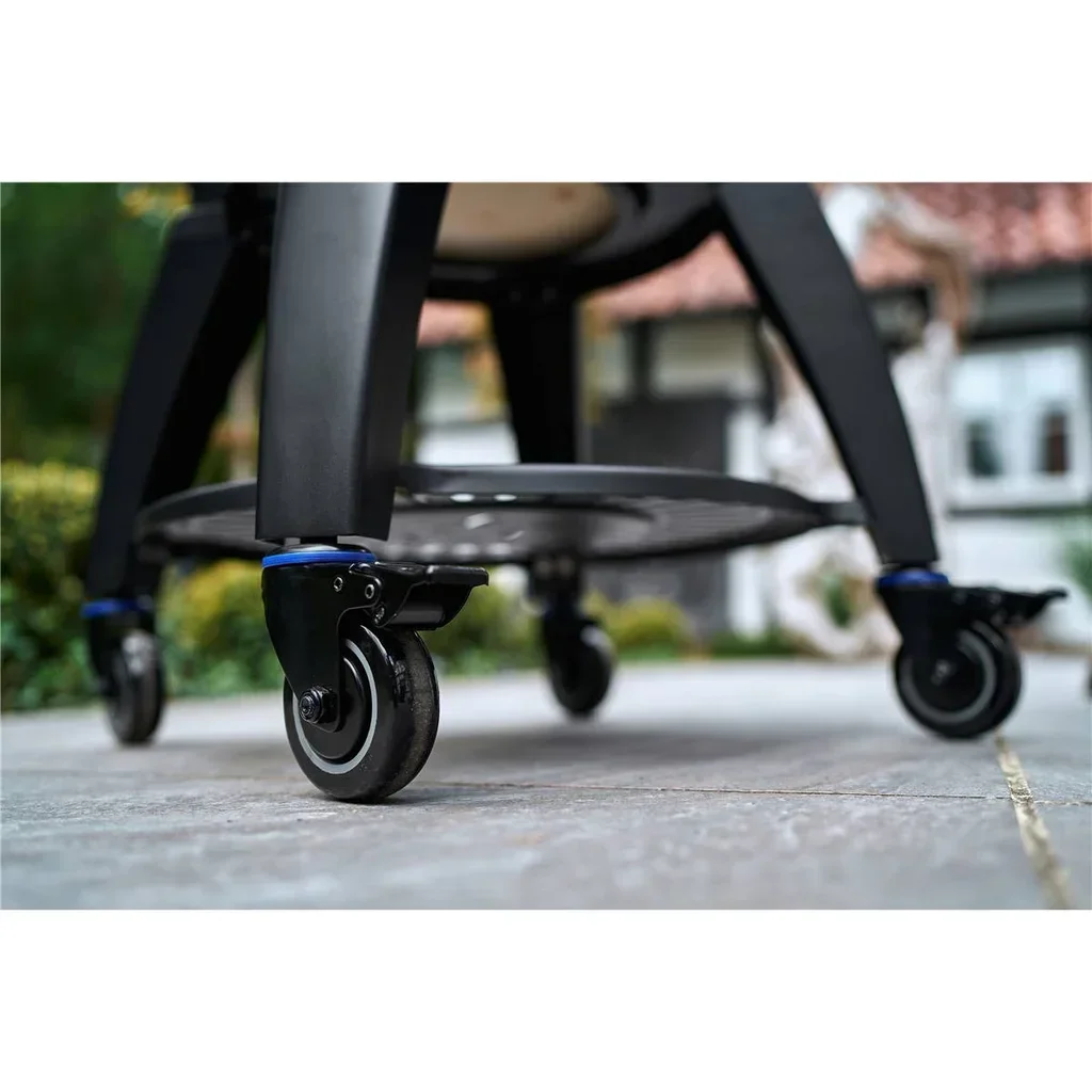 Monolith Kamado AVANTGARDE LeCHEF Negro Mate con Carrito de Transporte - Barbacoa de Cerámica Premium 52 cm