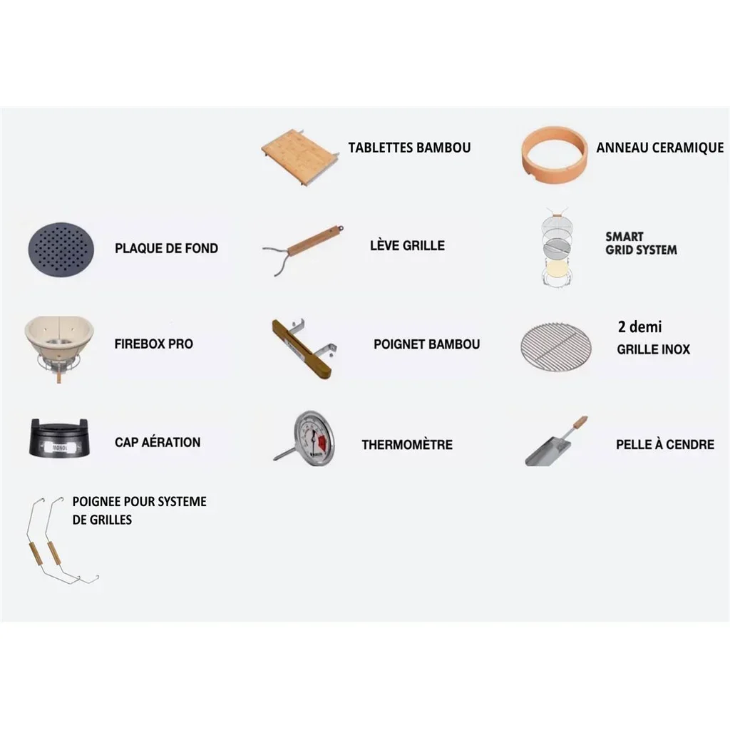 Monolith Kamado TWO 55 Ceramic BBQ Grill Black Compact No Cart