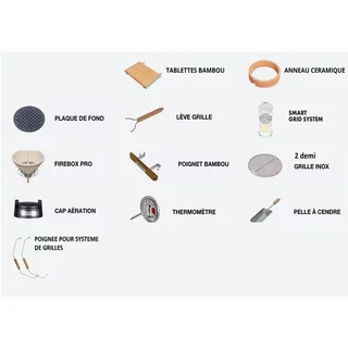 Monolith Kamado TWO 55 Ceramic BBQ Grill Black Compact No Cart