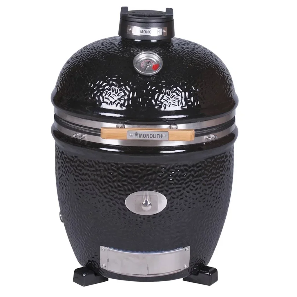 Barbacoa Cerámica Monolith Kamado TWO 55 Negro Compacto Sin Carrito