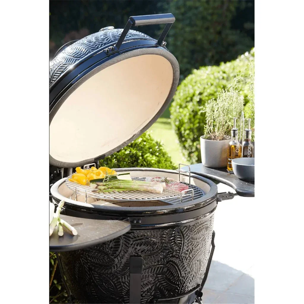 Pack 2 Parrillas Media Luna de Hierro Fundido Kamado Kamal XL 53cm