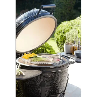 Pack 2 Parrillas Media Luna de Hierro Fundido Kamado Kamal XL 53cm