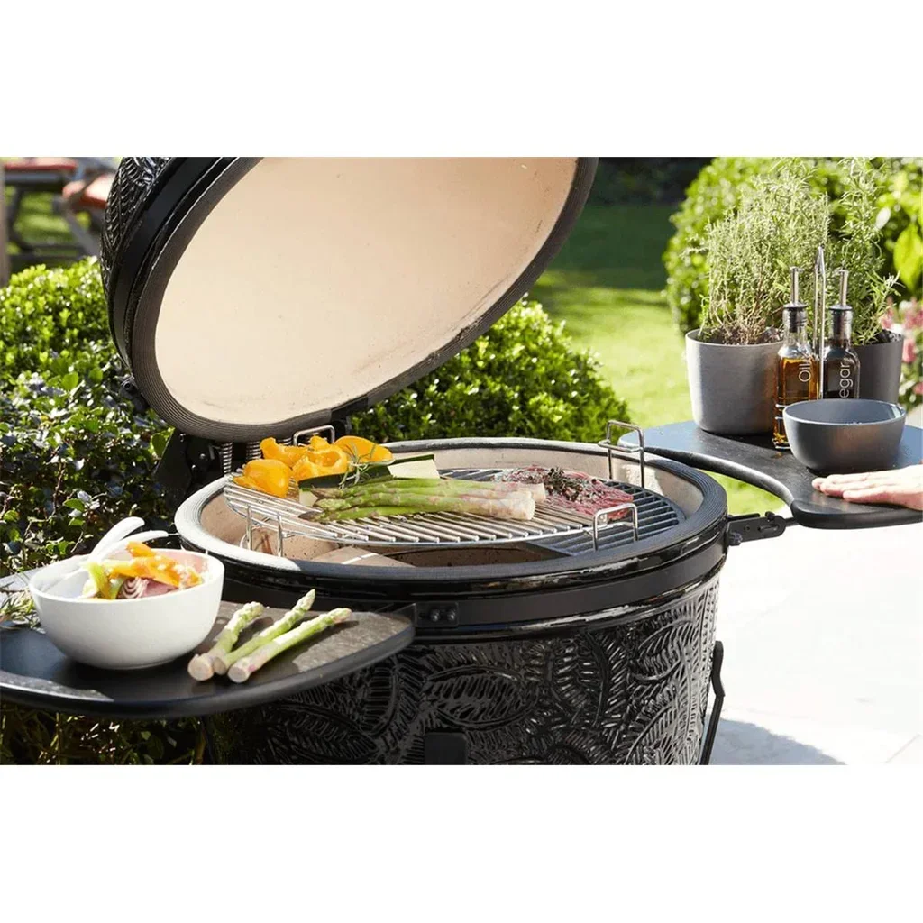 Pack 2 Parrillas Media Luna de Hierro Fundido Kamado Kamal XL 53cm