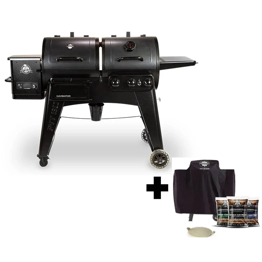 Pack Four Pizza Navigator Combo 1230 Pit Boss avec Housse, 3 Sacs Granulés et Pierre Réfractaire