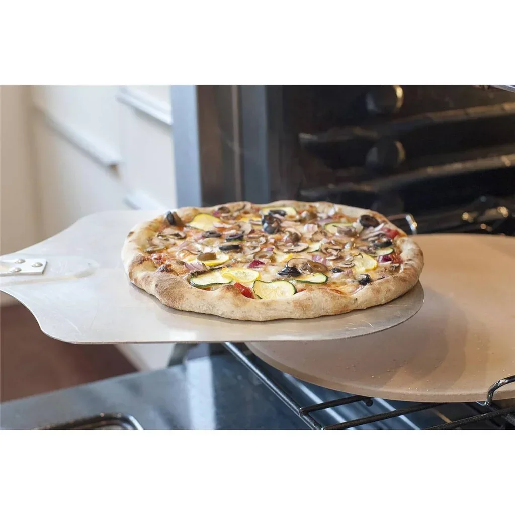 Pizzaschieber Aluminium Holz Akazie Griff Natur 66 cm