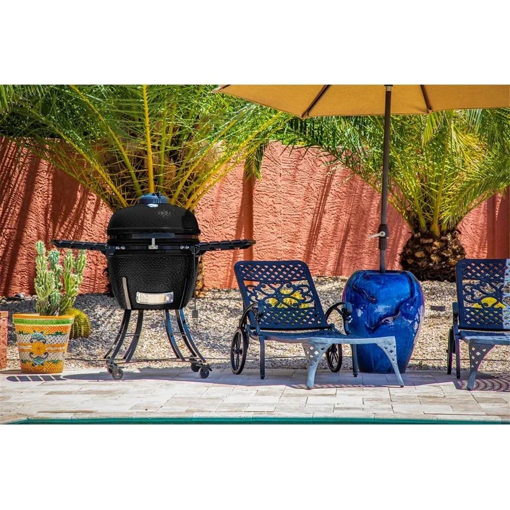 Pit Boss Kamado K24 Ceramica Nero - Barbecue Grill Affumicatore Multifunzione