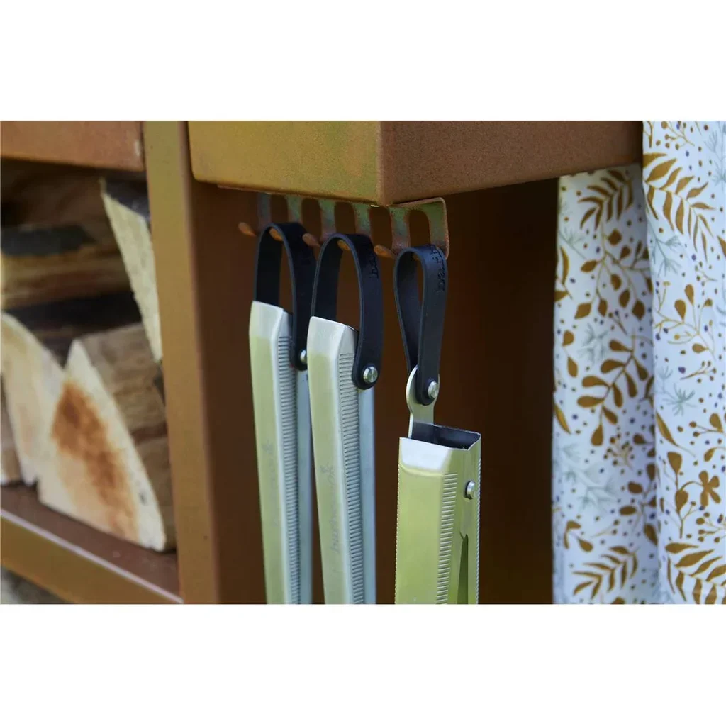 Brasero Mesa Brasero Nestor Buddy Barbecook Acero Corten 112cm Exterior Jardín