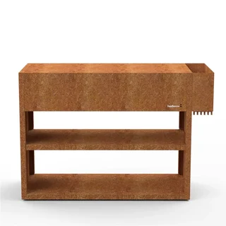 Brasero Mesa Brasero Nestor Buddy Barbecook Acero Corten 112cm Exterior Jardín