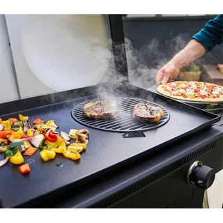 Plancha Eléctrica 3 en 1 Char-Broil Versa-Tile con Carro Multifunción - Parrilla, Horno de Pizza y Wok