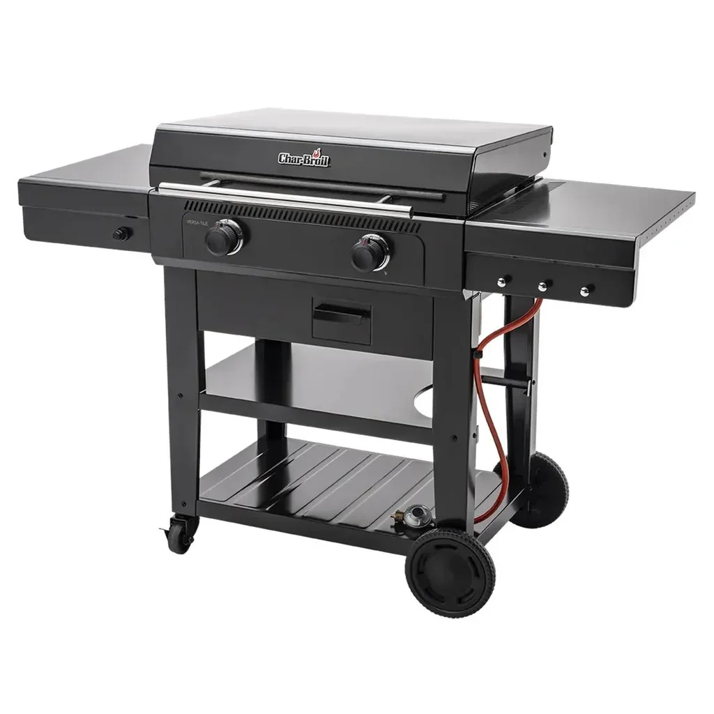 Plancha Eléctrica 3 en 1 Char-Broil Versa-Tile con Carro Multifunción - Parrilla, Horno de Pizza y Wok