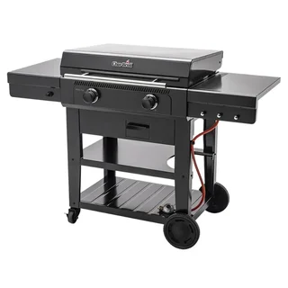 Plancha Eléctrica 3 en 1 Char-Broil Versa-Tile con Carro Multifunción - Parrilla, Horno de Pizza y Wok