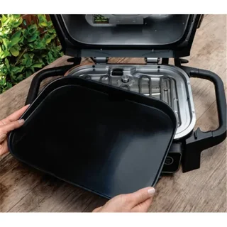 Ninja Woodfire Electric Ceramic Non-Stick Griddle 37cm Outdoor BBQ Grill