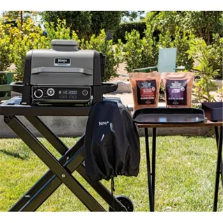 Ninja Woodfire Electric Ceramic Non-Stick Griddle 37cm Outdoor BBQ Grill